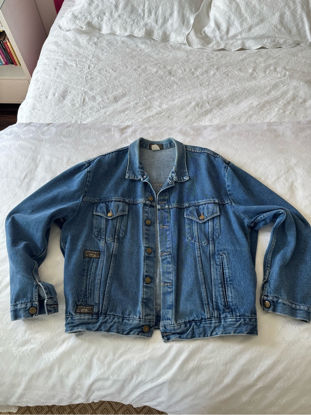 Vintage Parisian Blue Denim Jean Jacket
